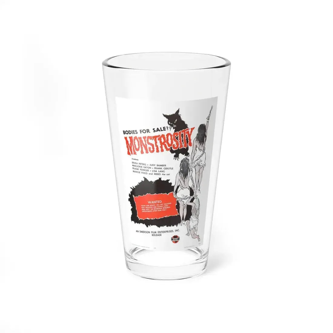 MONSTROSITY (THE ATOMIC BRAIN) 1963 Movie Poster - Pint Glass 16oz 16oz - Go Mug Yourself