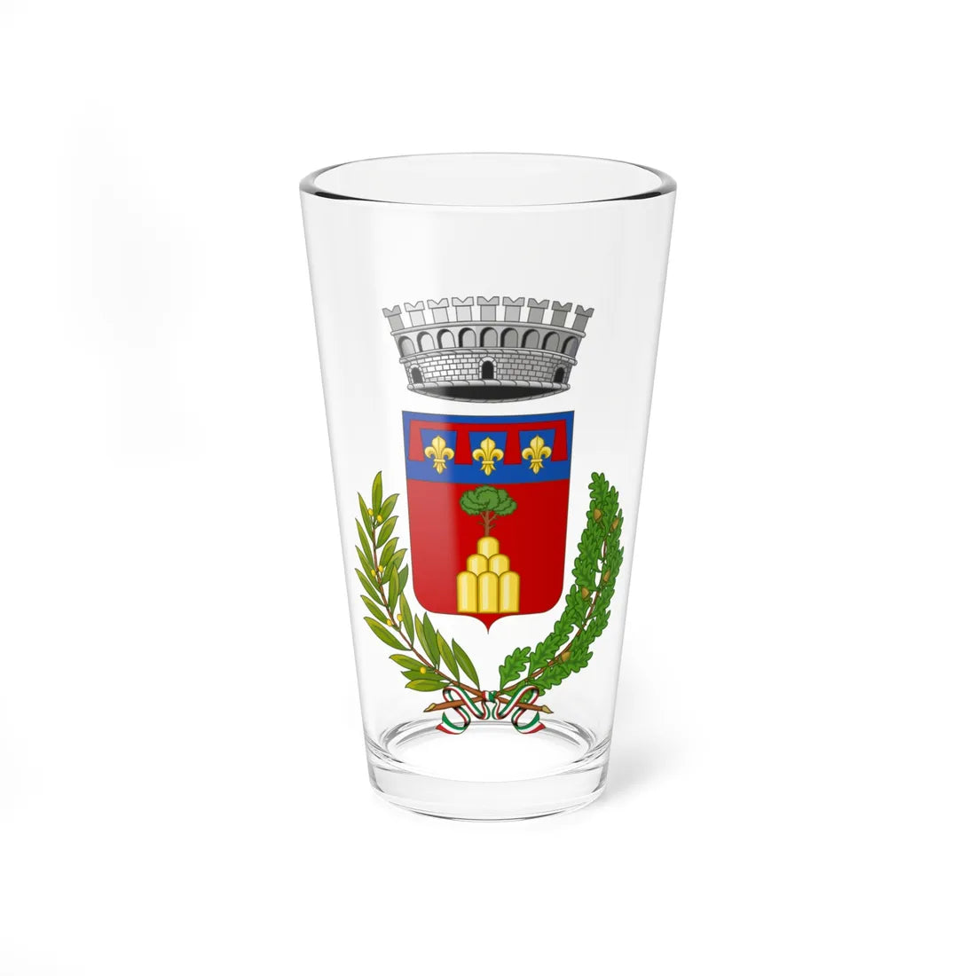 Monterenzio-Stemma (Italy) (Coat of Arms) Pint Glass 16oz 16oz - Go Mug Yourself
