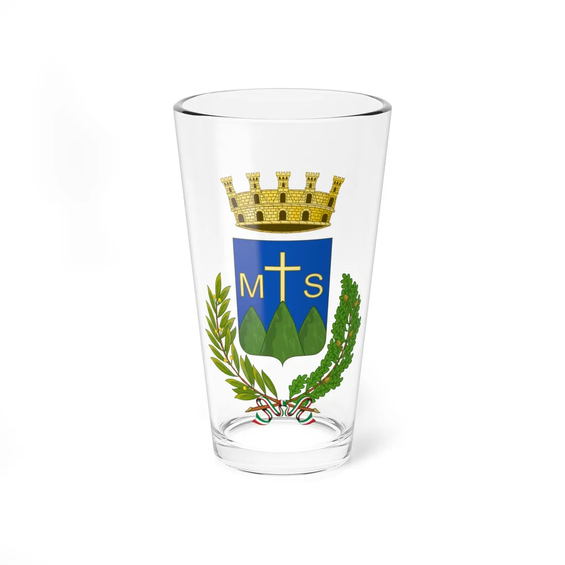 Montesilvano-Stemma (Italy) (Coat of Arms) Pint Glass 16oz 16oz - Go Mug Yourself