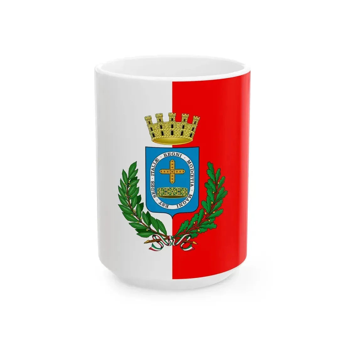 Monza-Bandiera (Italy) White Coffee Mug 15oz - Go Mug Yourself