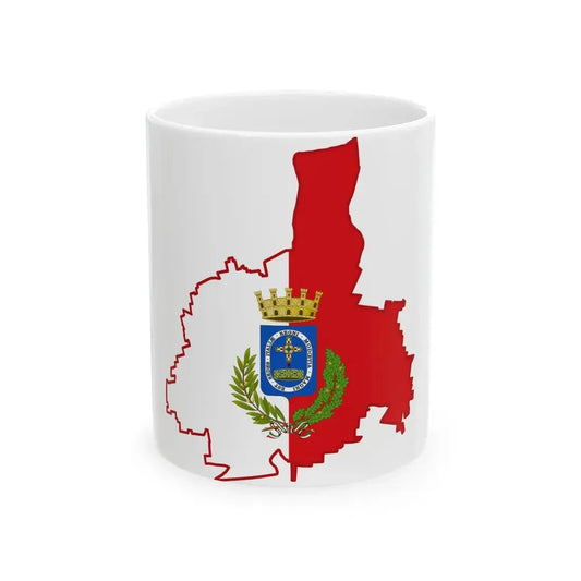Monza flagmap (Italy) White Coffee Mug 11oz - Go Mug Yourself