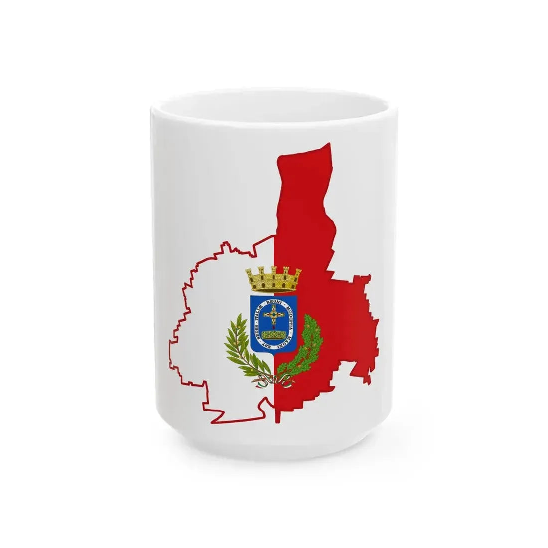 Monza flagmap (Italy) White Coffee Mug 15oz - Go Mug Yourself