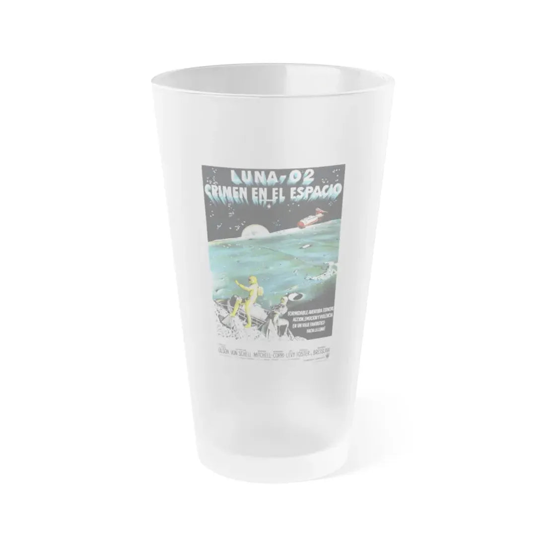 MOON ZERO TWO (SPANISH) 1969 Movie Poster - Frosted Pint Glass 16oz Default Title - Go Mug Yourself