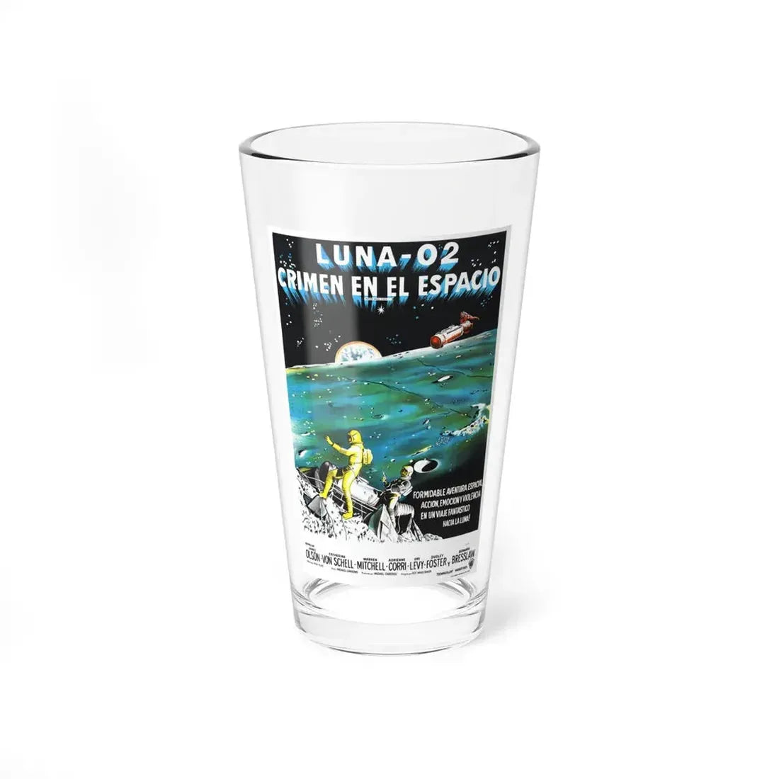 MOON ZERO TWO (SPANISH) 1969 Movie Poster - Pint Glass 16oz 16oz - Go Mug Yourself