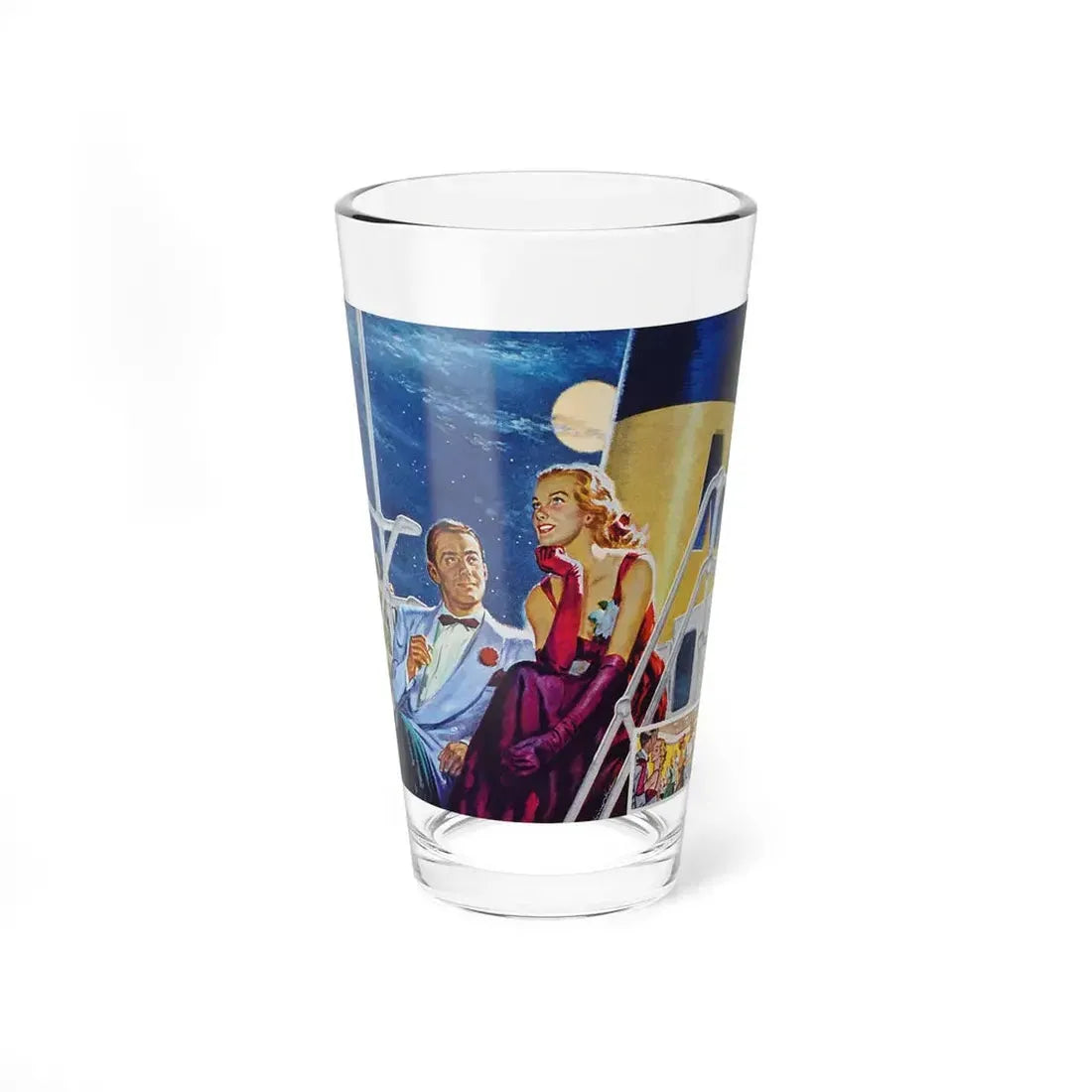 Moonlight and Romance, 1947 (Magazine Illustration) Pint Glass 16oz 16oz - Go Mug Yourself