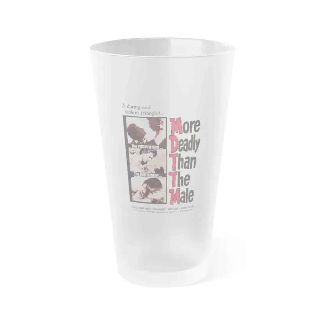 MORE DEADLY THAN THE MALE 1959 Movie Poster - Frosted Pint Glass 16oz 16oz Frosted - Go Mug Yourself