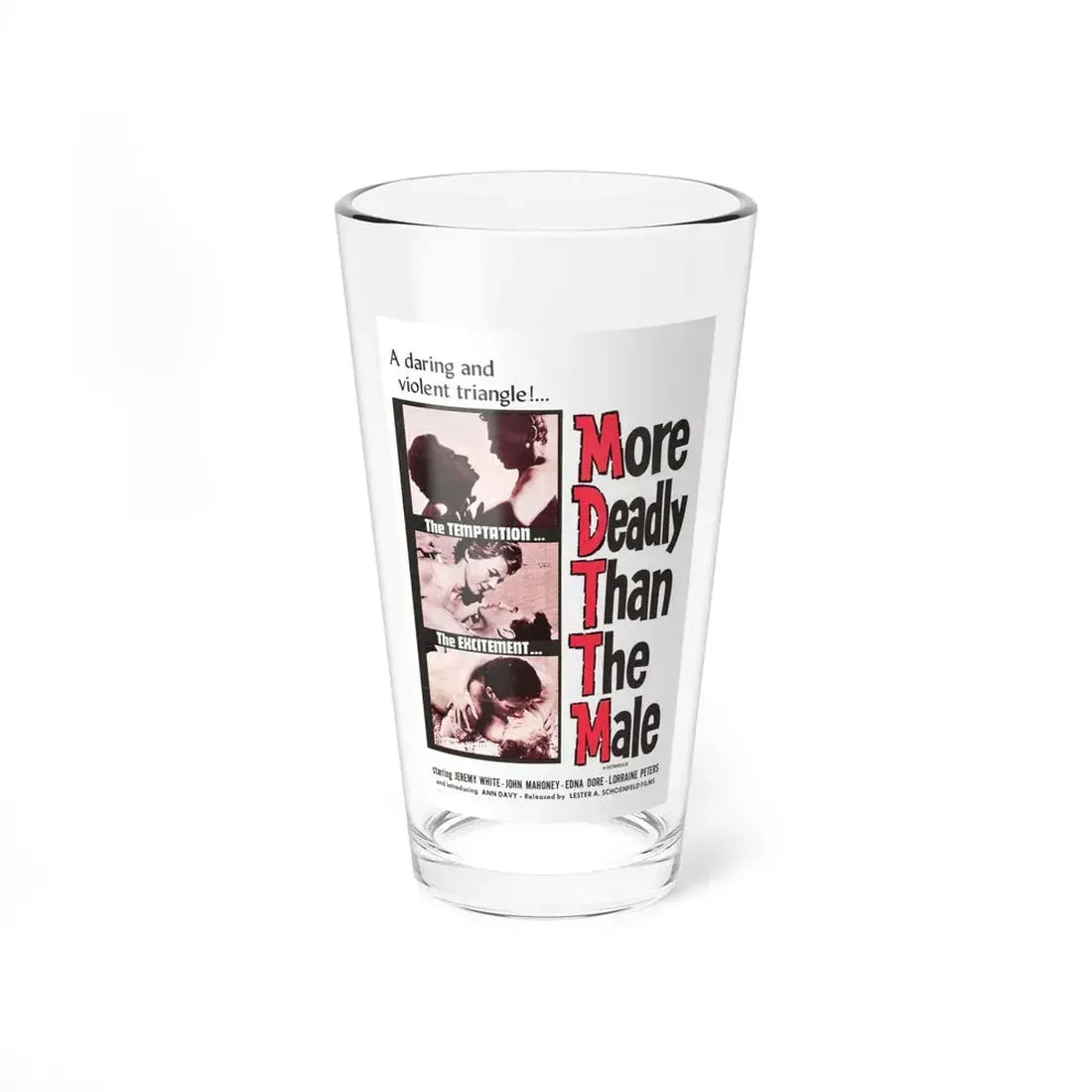 MORE DEADLY THAN THE MALE 1959 Movie Poster - Pint Glass 16oz 16oz - Go Mug Yourself