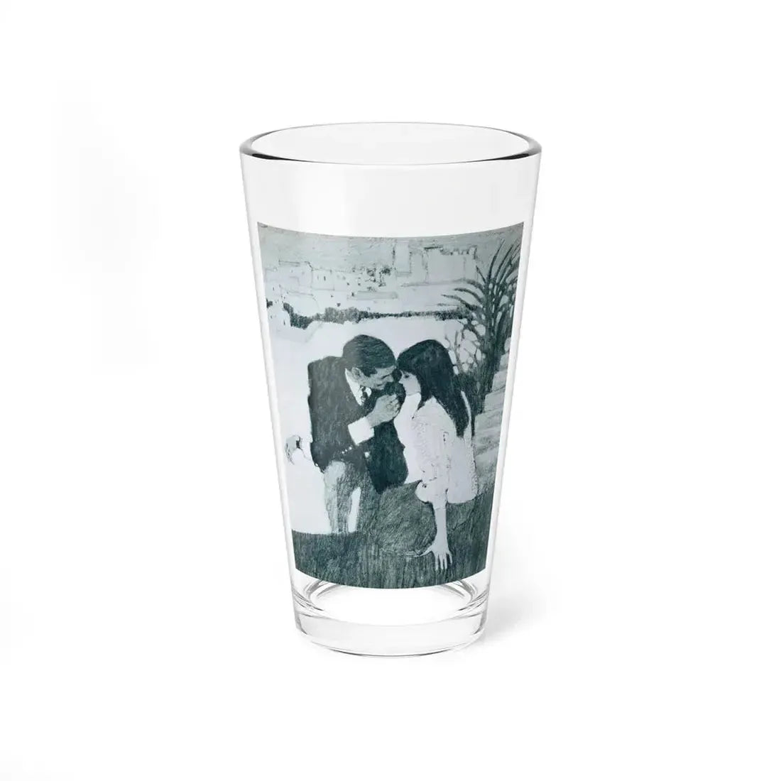 Morning Music by Rosamunde Pilcher, Woman And Home magazine, 1968 (Magazine Illustration) Pint Glass 16oz 16oz - Go Mug Yourself