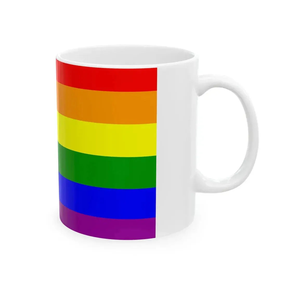 Morocco Rainbow Flag hexagram (Morocco) White Coffee Mug - Go Mug Yourself