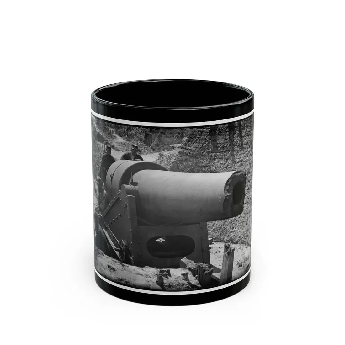 Morris Island, South Carolina. 300-Poinder Parrot Rifle After Bursting Of Muzzle (U.S. Civil War) Black Coffee Mug 11oz - Go Mug Yourself