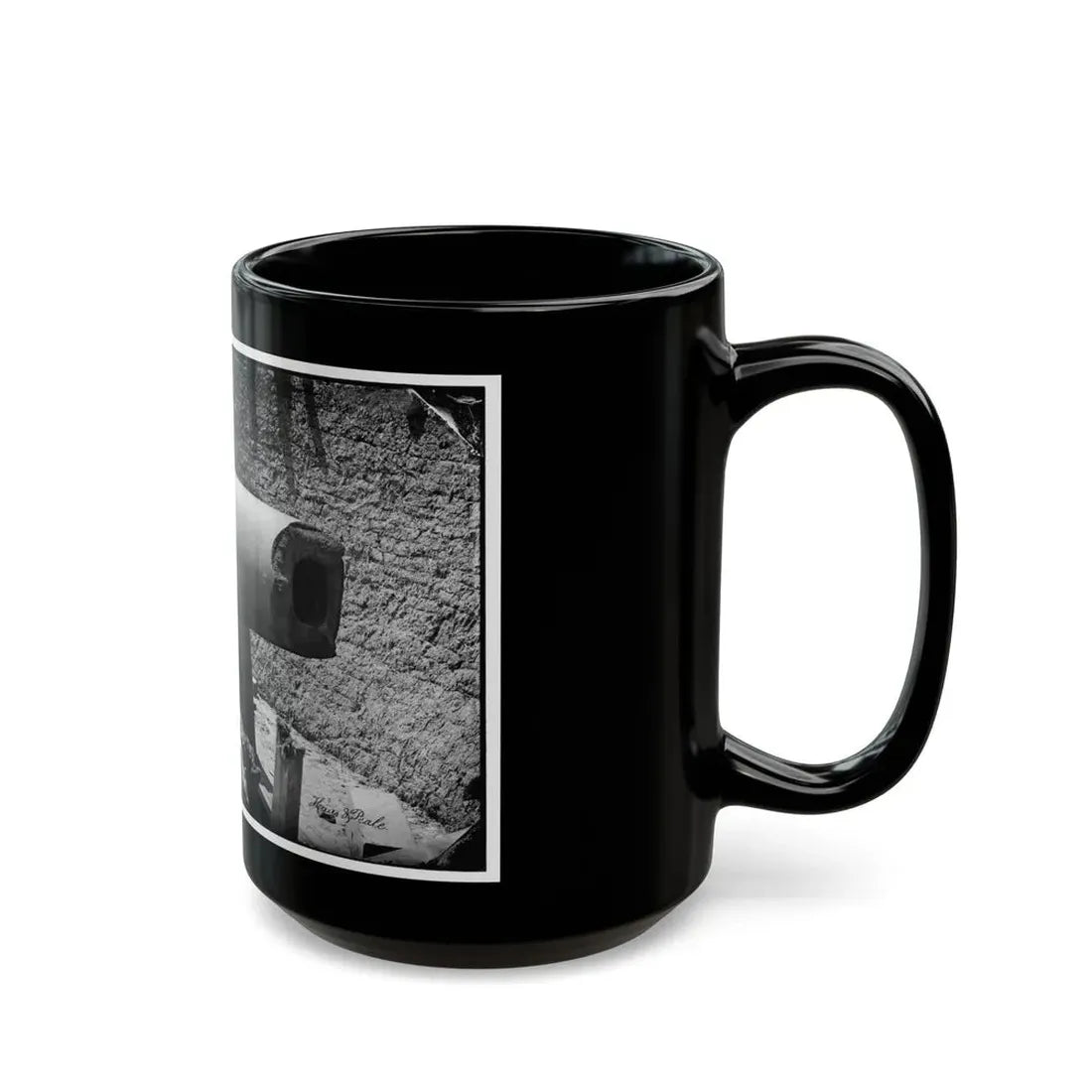 Morris Island, South Carolina. 300-Poinder Parrot Rifle After Bursting Of Muzzle (U.S. Civil War) Black Coffee Mug - Go Mug Yourself