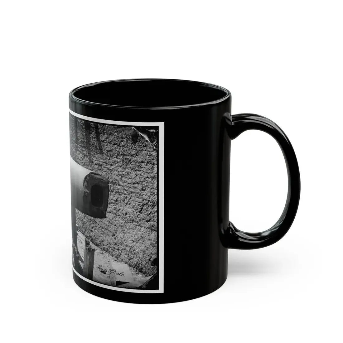 Morris Island, South Carolina. 300-Poinder Parrot Rifle After Bursting Of Muzzle (U.S. Civil War) Black Coffee Mug - Go Mug Yourself