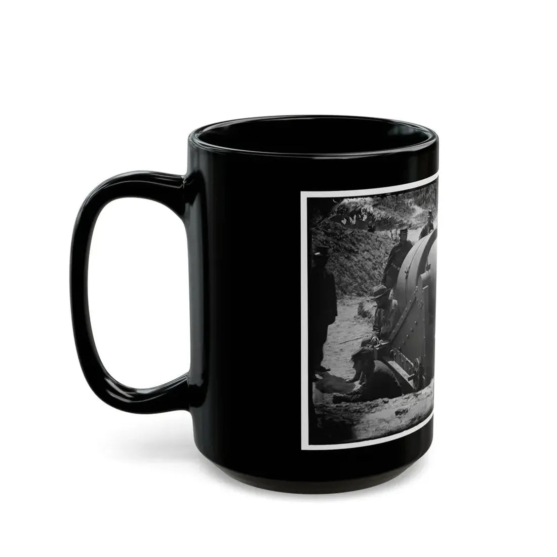Morris Island, South Carolina. 300-Poinder Parrot Rifle After Bursting Of Muzzle (U.S. Civil War) Black Coffee Mug - Go Mug Yourself