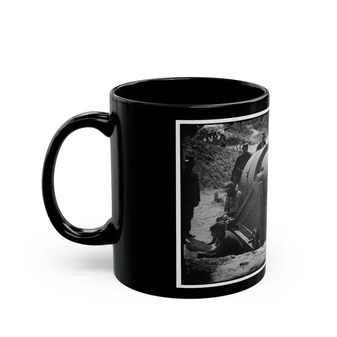 Morris Island, South Carolina. 300-Poinder Parrot Rifle After Bursting Of Muzzle (U.S. Civil War) Black Coffee Mug - Go Mug Yourself