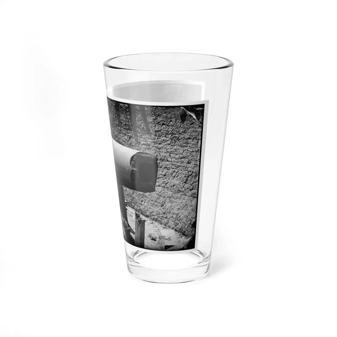 Morris Island, South Carolina. 300-Poinder Parrot Rifle After Bursting Of Muzzle (U.S. Civil War) Pint Glass 16oz - Go Mug Yourself