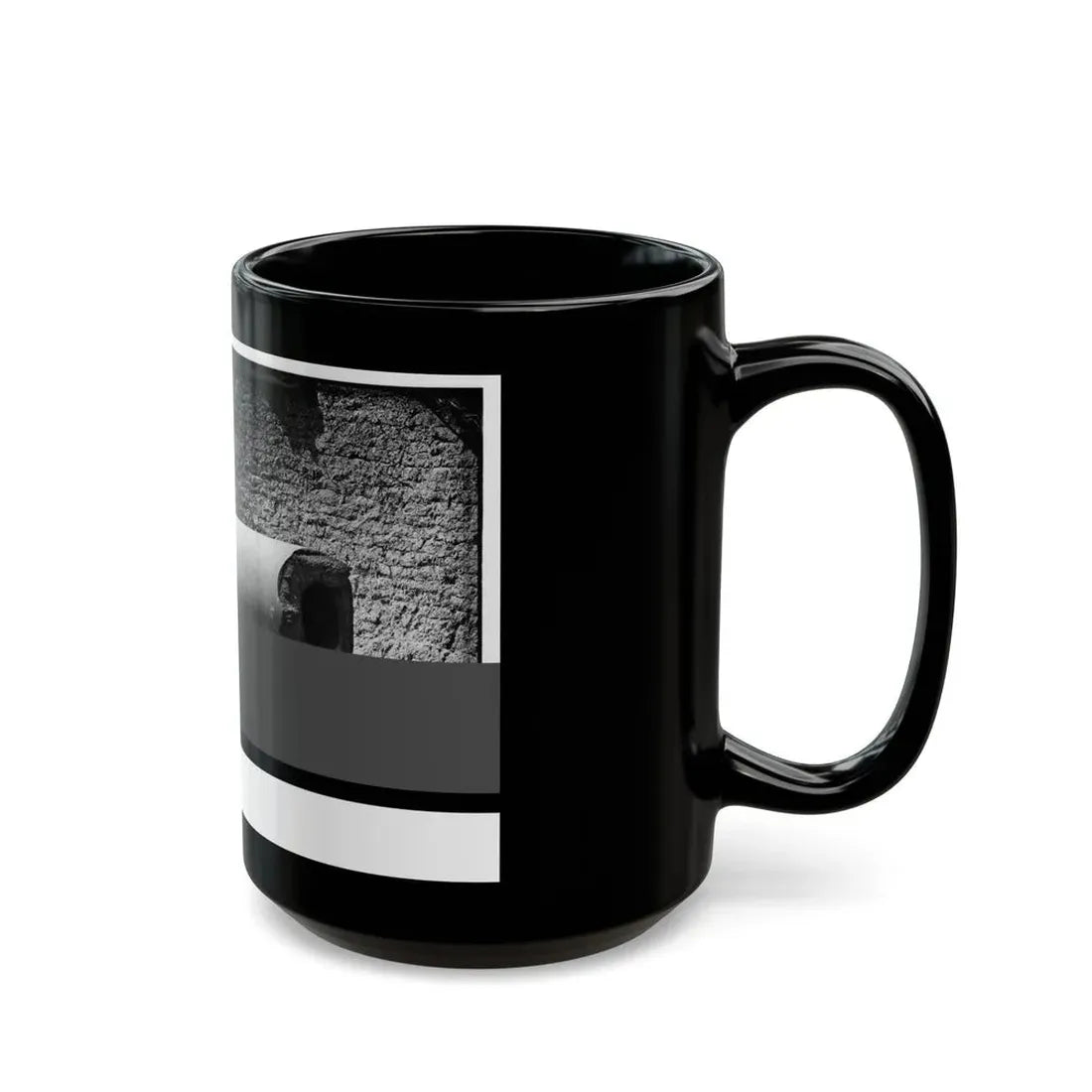 Morris Island, South Carolina. 300-Pounder Parrot Rifle After Bursting Of Muzzle (U.S. Civil War) Black Coffee Mug - Go Mug Yourself