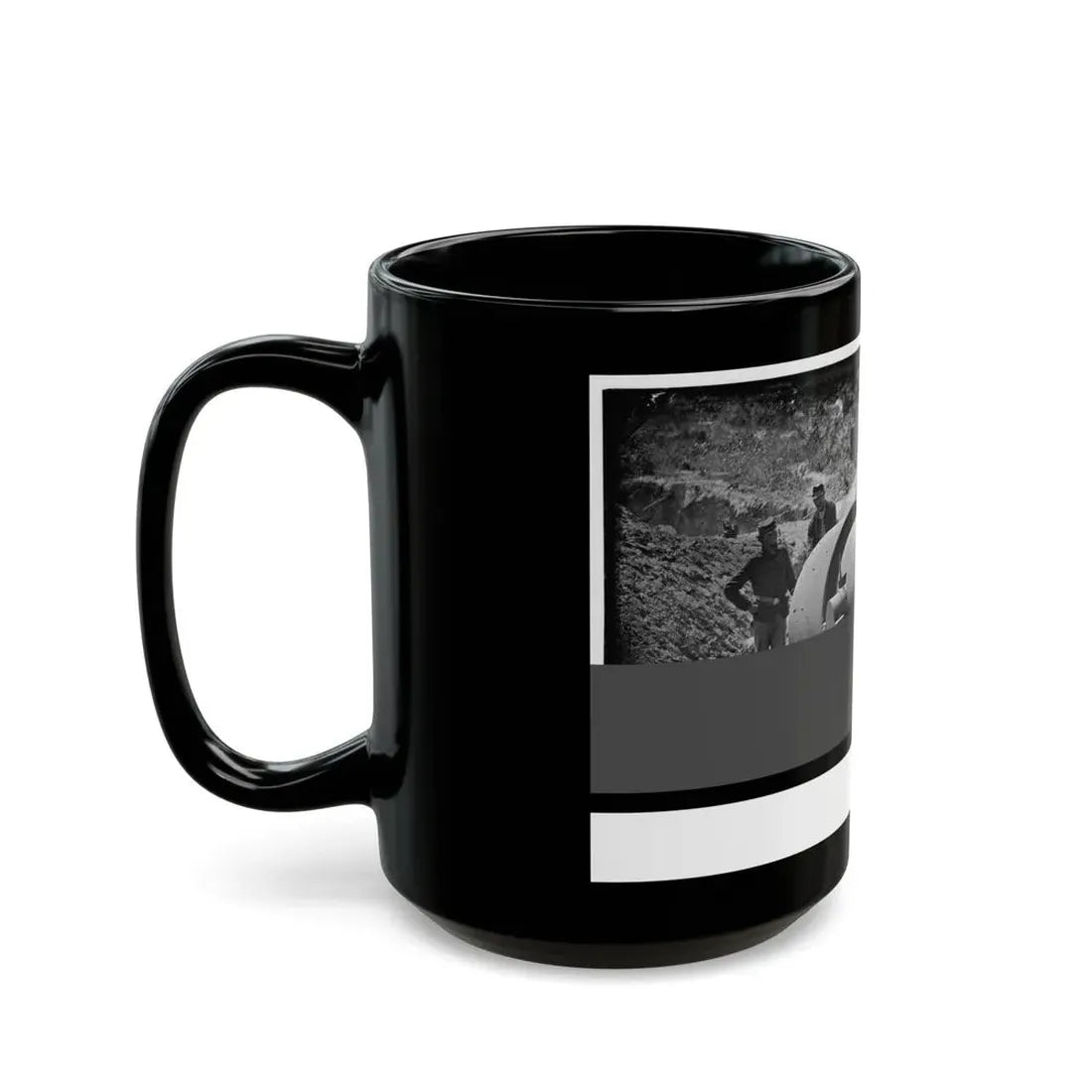 Morris Island, South Carolina. 300-Pounder Parrot Rifle After Bursting Of Muzzle (U.S. Civil War) Black Coffee Mug - Go Mug Yourself