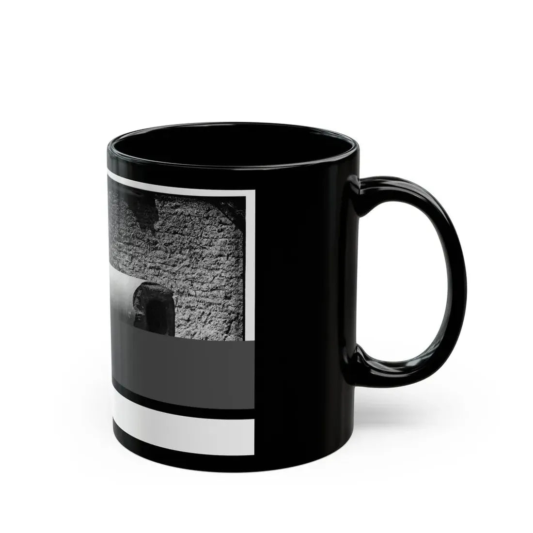 Morris Island, South Carolina. 300-Pounder Parrot Rifle After Bursting Of Muzzle (U.S. Civil War) Black Coffee Mug - Go Mug Yourself