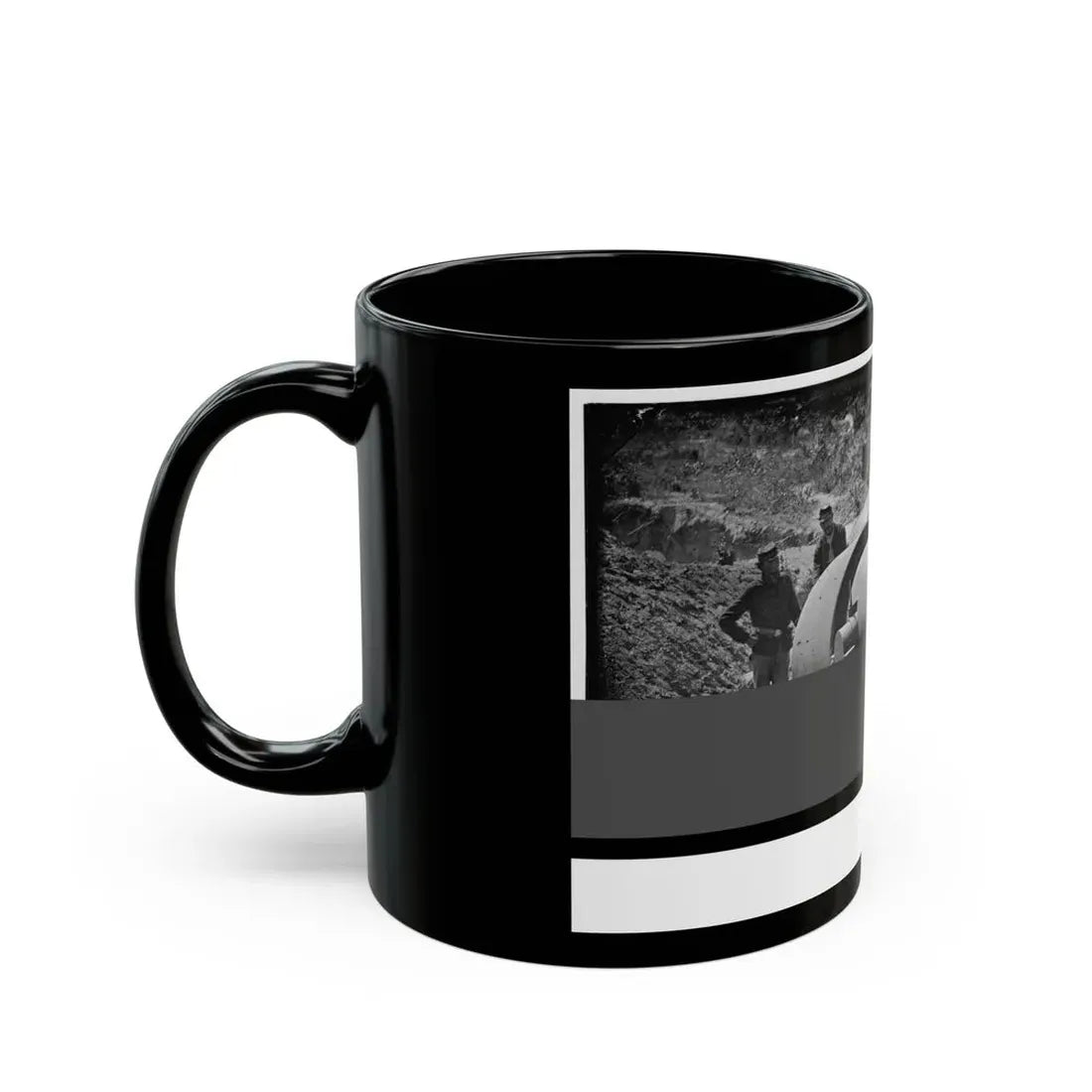 Morris Island, South Carolina. 300-Pounder Parrot Rifle After Bursting Of Muzzle (U.S. Civil War) Black Coffee Mug - Go Mug Yourself