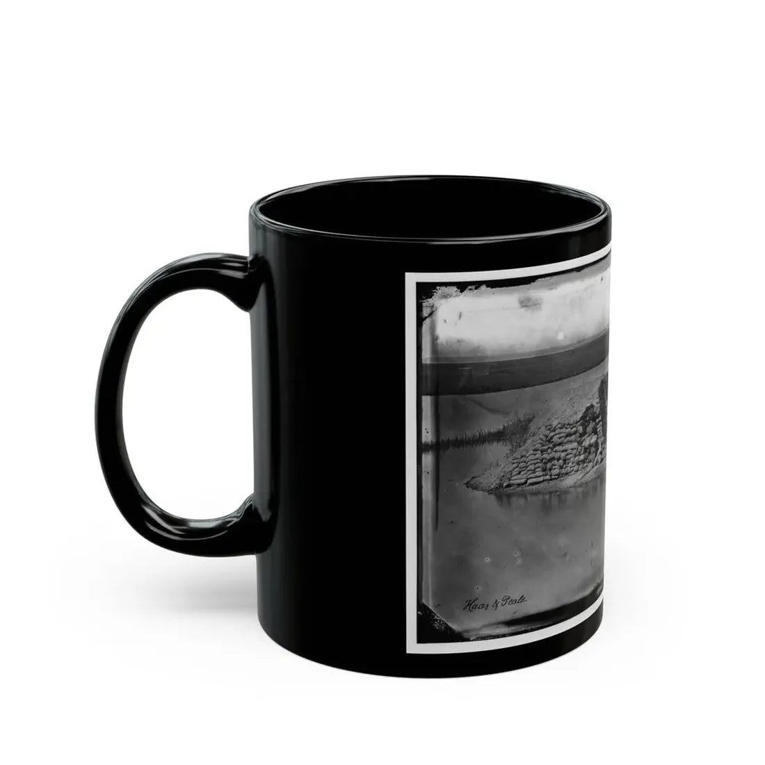 Morris Island, South Carolina. Battery Hays. One 8-Inch Parrot Rifle Dismounted. Breaching Battery Against Fort Sumter (U.S. Civil War) Black Coffee Mug - Go Mug Yourself