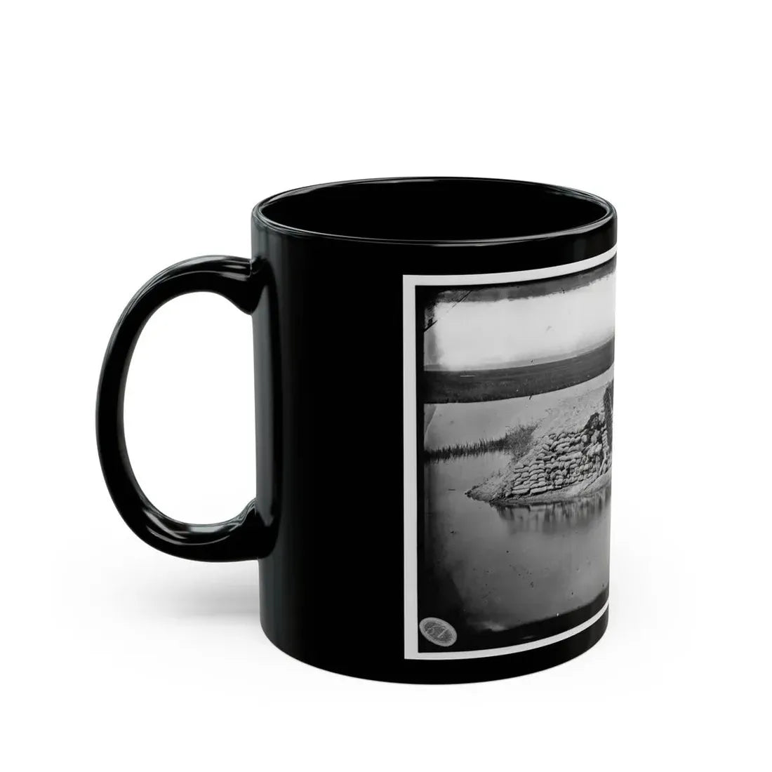 Morris Island, South Carolina. Battery Hays. One 8-Inch Parrot Rifle, Dismounted. Breaching Battery Against Fort Sumter (U.S. Civil War) Black Coffee Mug - Go Mug Yourself
