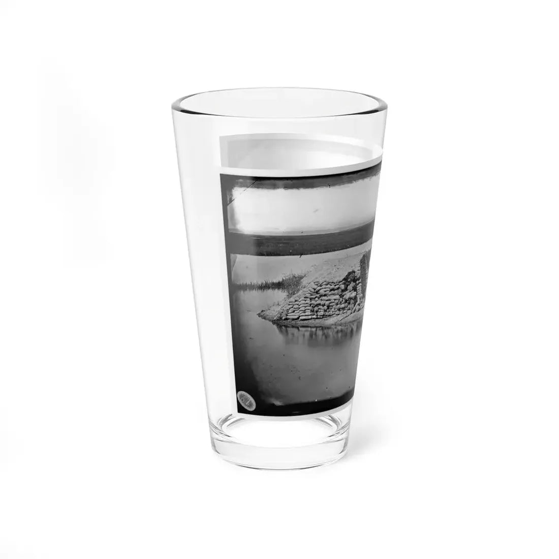 Morris Island, South Carolina. Battery Hays. One 8-Inch Parrot Rifle, Dismounted. Breaching Battery Against Fort Sumter (U.S. Civil War) Pint Glass 16oz - Go Mug Yourself