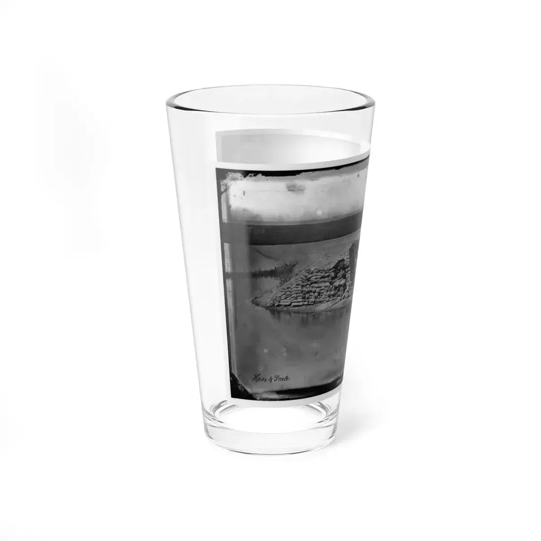 Morris Island, South Carolina. Battery Hays. One 8-Inch Parrot Rifle Dismounted. Breaching Battery Against Fort Sumter (U.S. Civil War) Pint Glass 16oz - Go Mug Yourself