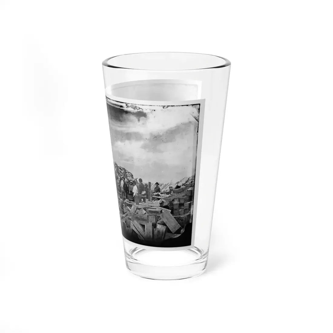 Morris Island, South Carolina. Battery Rosecrans. Three 100-Pounder Parrot Rifles. Breaching Battery Against Fort Sumter (U.S. Civil War) Pint Glass 16oz - Go Mug Yourself