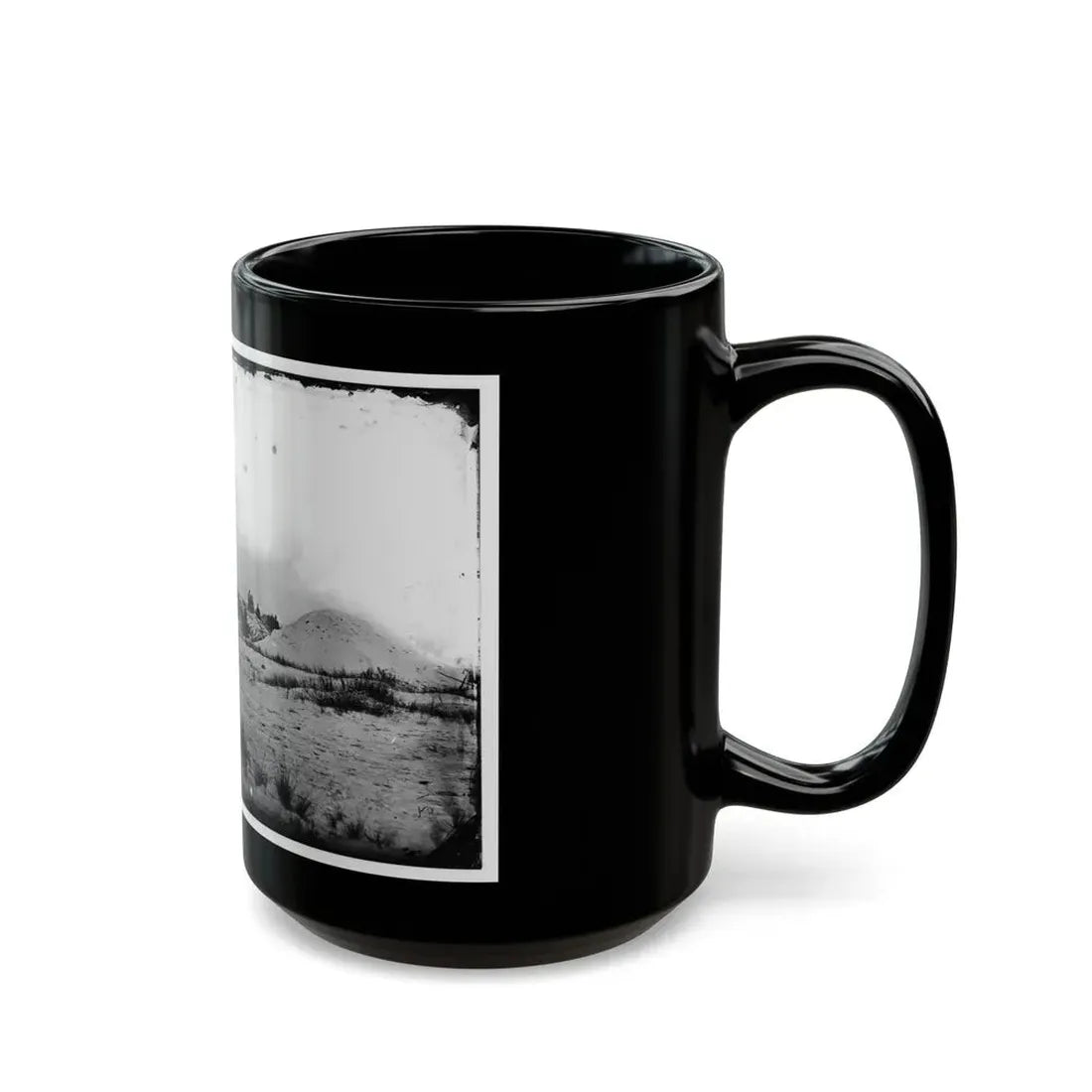 Morris Island, South Carolina. Battery Weed. Five 10-Inch Siege Mortars (U.S. Civil War) Black Coffee Mug - Go Mug Yourself
