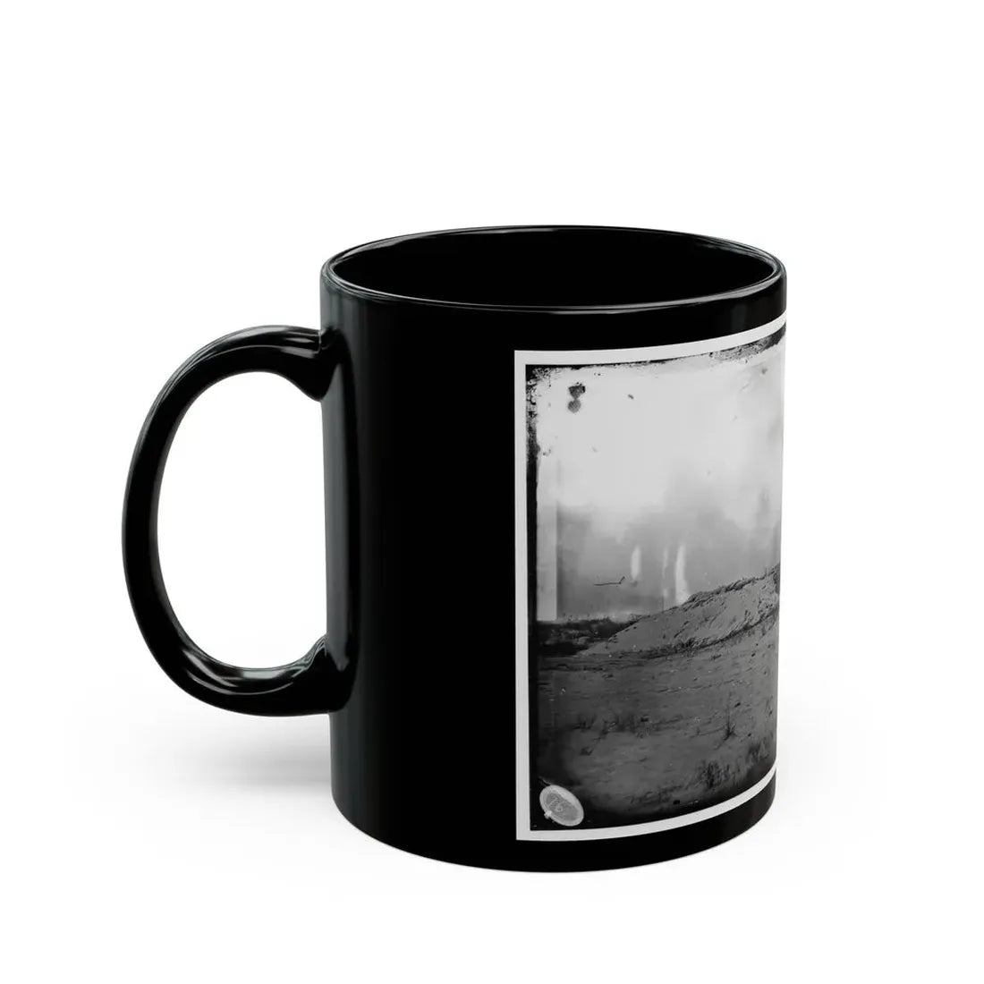 Morris Island, South Carolina. Battery Weed. Five 10-Inch Siege Mortars (U.S. Civil War) Black Coffee Mug - Go Mug Yourself