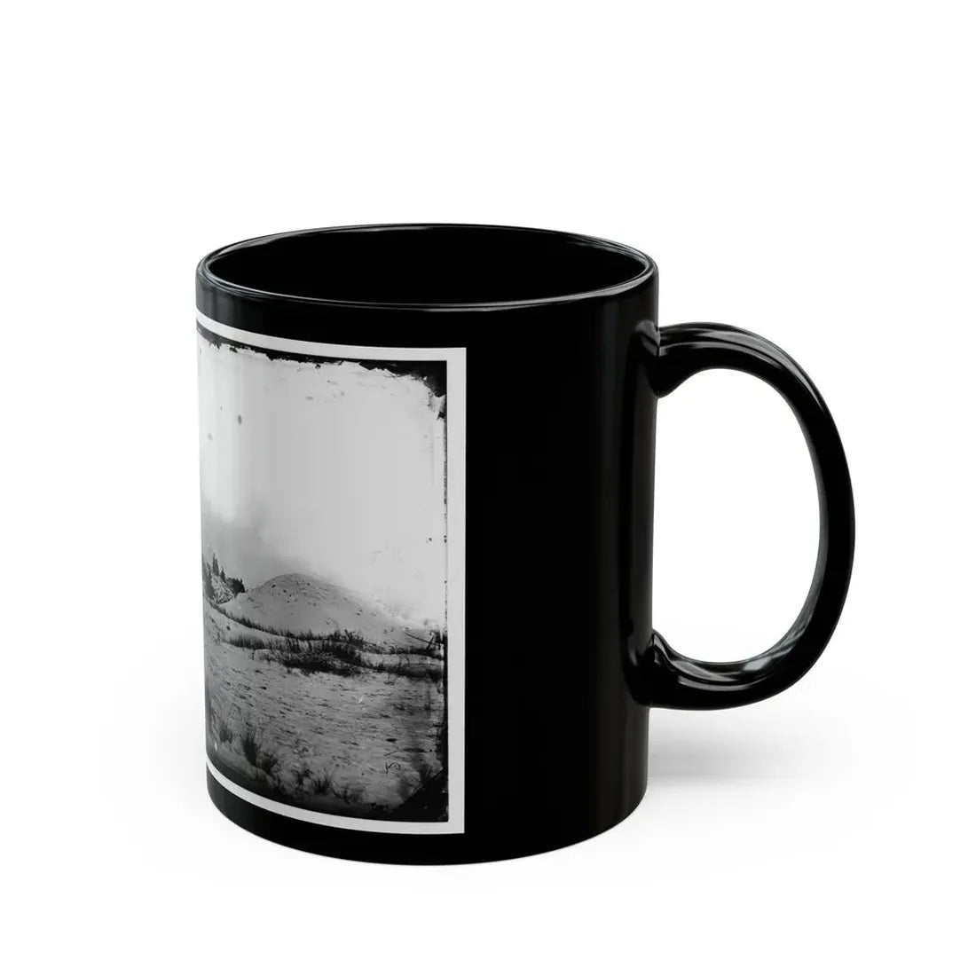 Morris Island, South Carolina. Battery Weed. Five 10-Inch Siege Mortars (U.S. Civil War) Black Coffee Mug - Go Mug Yourself