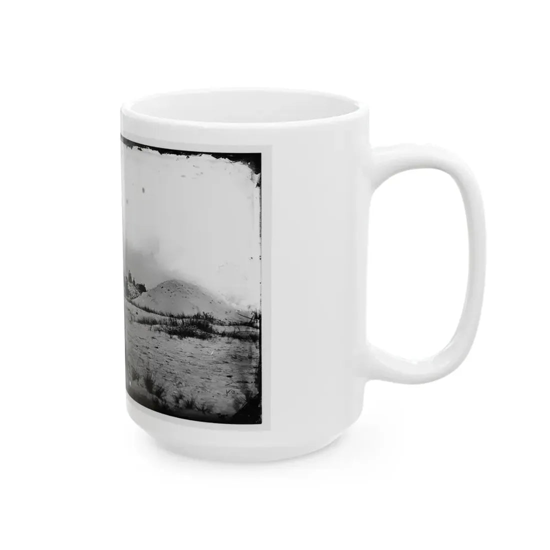 Morris Island, South Carolina. Battery Weed. Five 10-Inch Siege Mortars (U.S. Civil War) White Coffee Mug - Go Mug Yourself