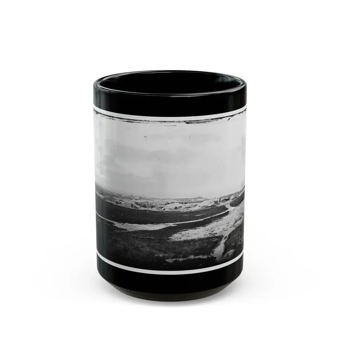Morris Island, South Carolina. First Parallel (U.S. Civil War) Black Coffee Mug 15oz - Go Mug Yourself