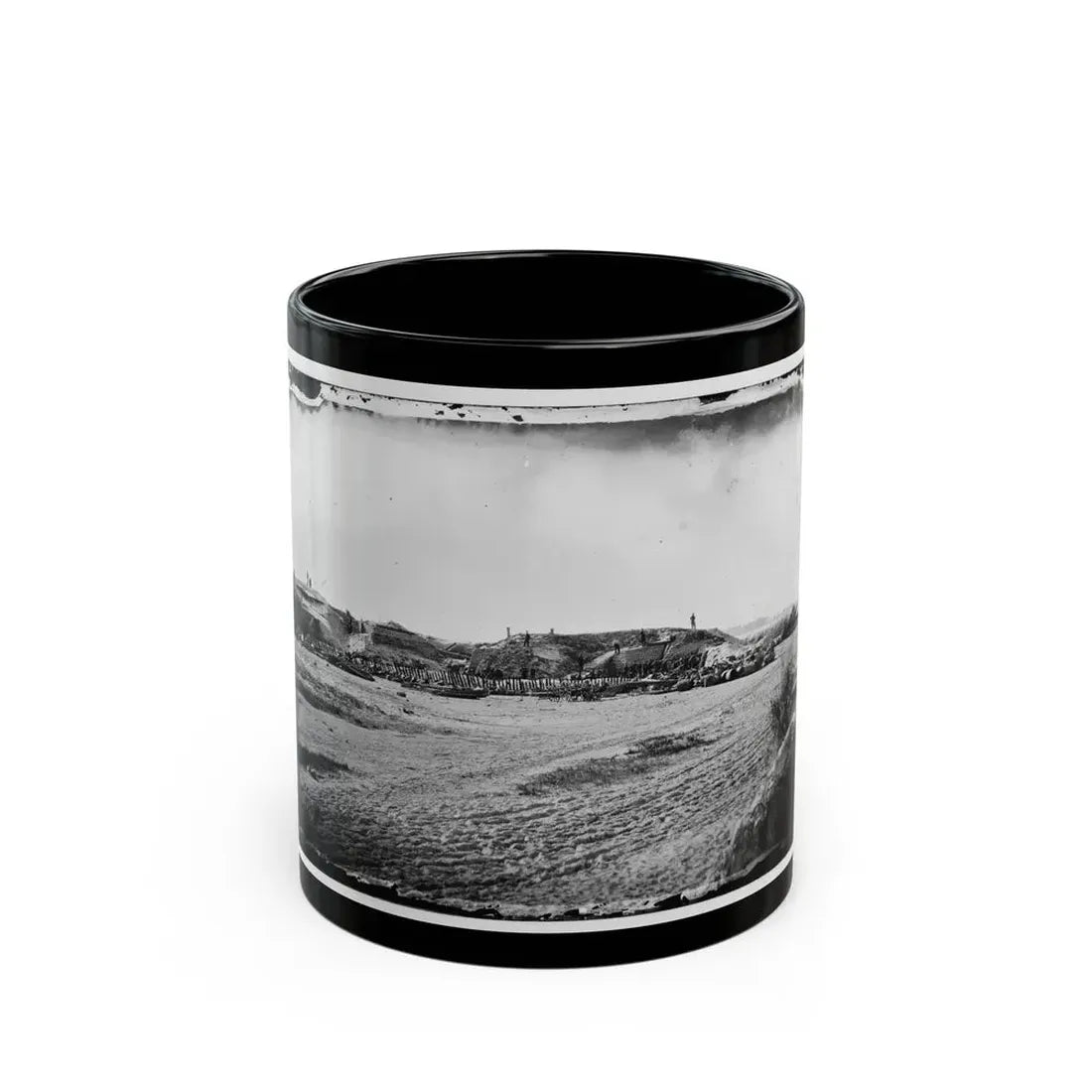 Morris Island, South Carolina. Fort Putnam, Formerly Confederate Battery Gregg (U.S. Civil War) Black Coffee Mug 11oz - Go Mug Yourself