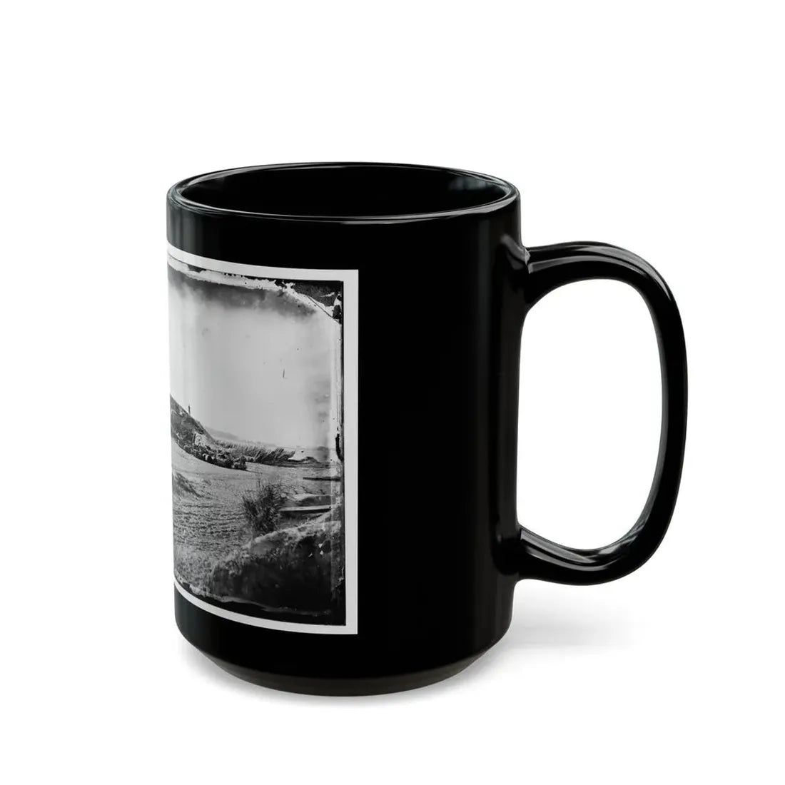Morris Island, South Carolina. Fort Putnam, Formerly Confederate Battery Gregg (U.S. Civil War) Black Coffee Mug - Go Mug Yourself