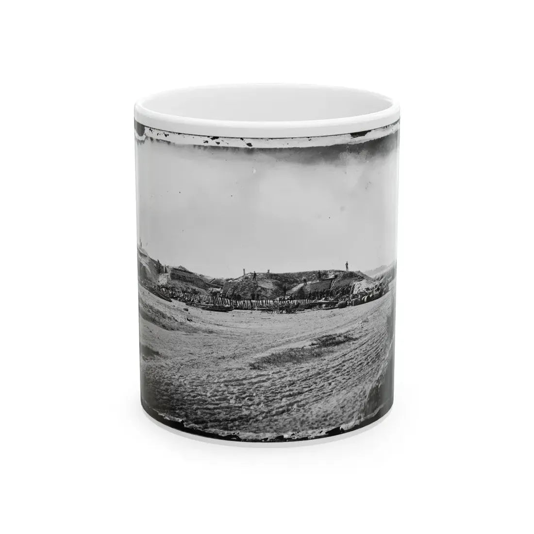 Morris Island, South Carolina. Fort Putnam, Formerly Confederate Battery Gregg (U.S. Civil War) White Coffee Mug 11oz - Go Mug Yourself