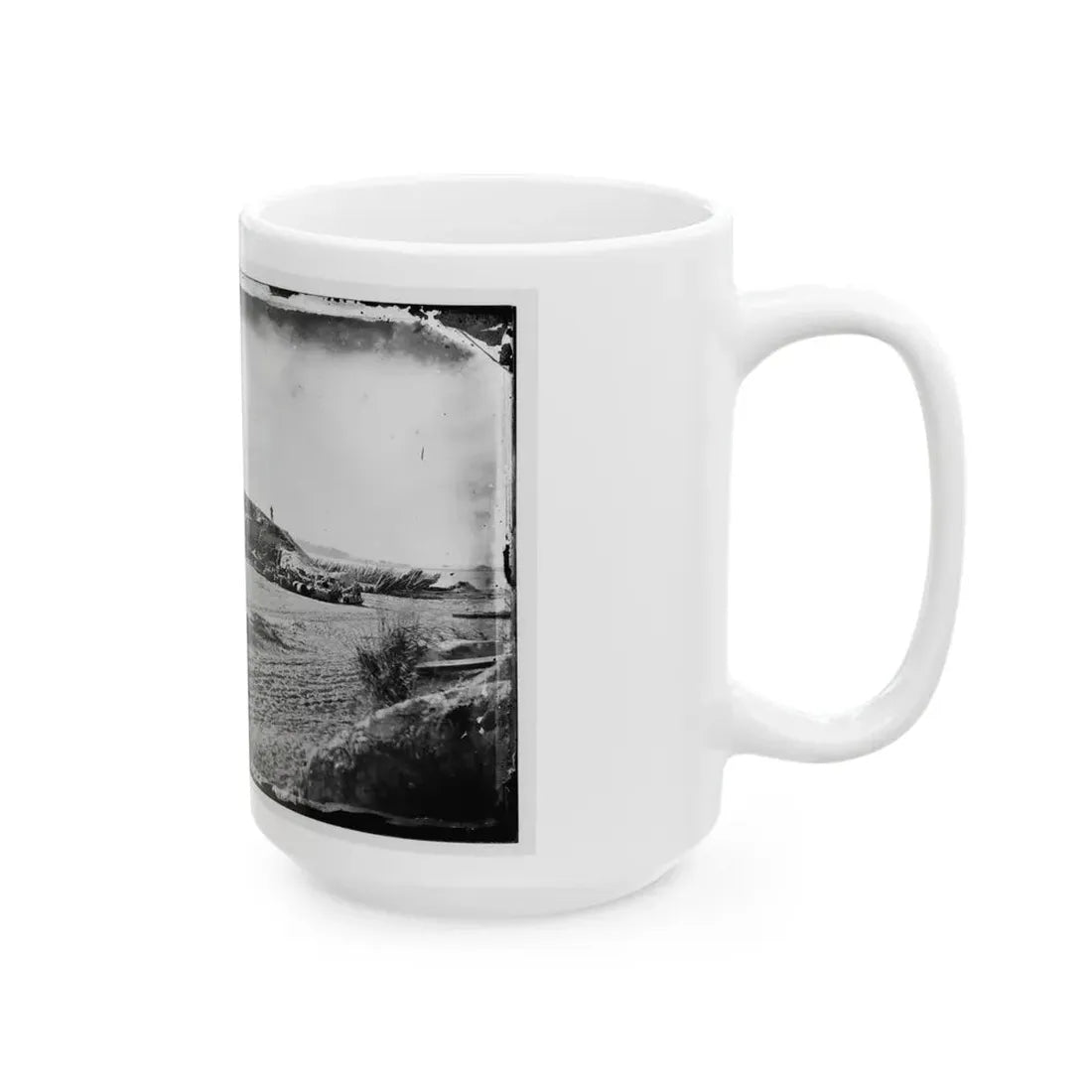 Morris Island, South Carolina. Fort Putnam, Formerly Confederate Battery Gregg (U.S. Civil War) White Coffee Mug - Go Mug Yourself