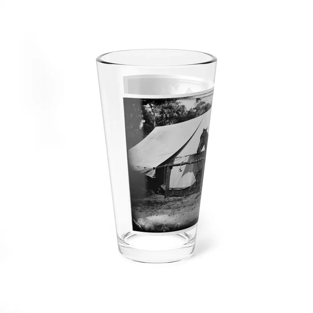 Morris Island, South Carolina. General Quincy A. Gillmore In Front Of His Tent (U.S. Civil War) Pint Glass 16oz - Go Mug Yourself