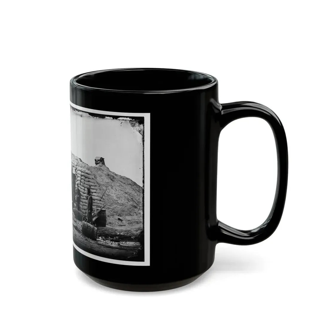 Morris Island, South Carolina. Headquarters Of Field Officer Of The Trenches. Second Parallel (U.S. Civil War) Black Coffee Mug - Go Mug Yourself