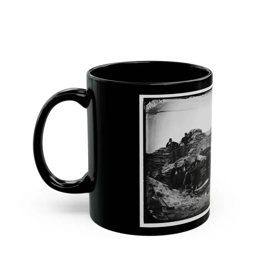 Morris Island, South Carolina. Headquarters Of Field Officer Of The Trenches. Second Parallel (U.S. Civil War) Black Coffee Mug - Go Mug Yourself