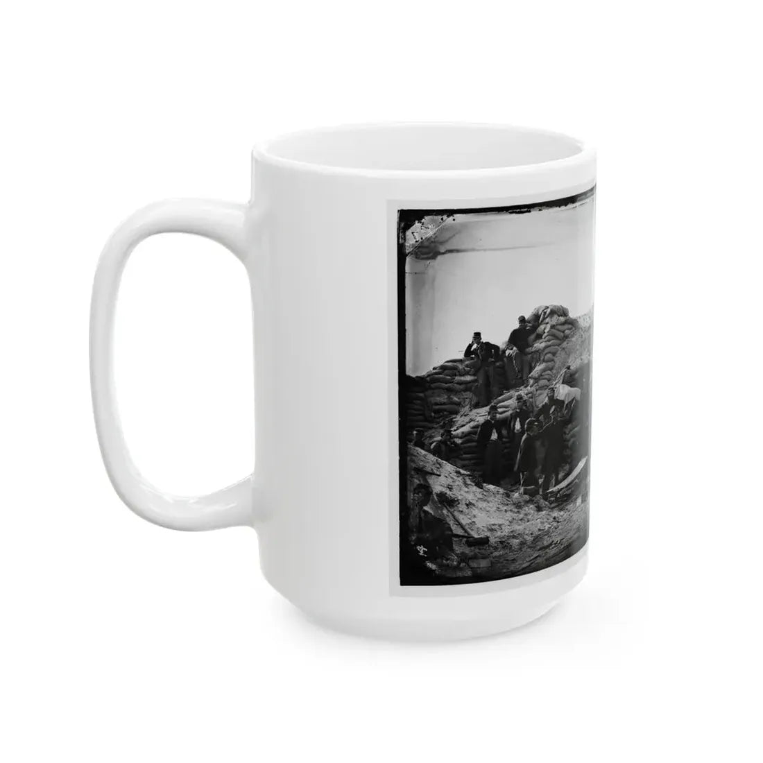 Morris Island, South Carolina. Headquarters Of Field Officer Of The Trenches. Second Parallel (U.S. Civil War) White Coffee Mug - Go Mug Yourself