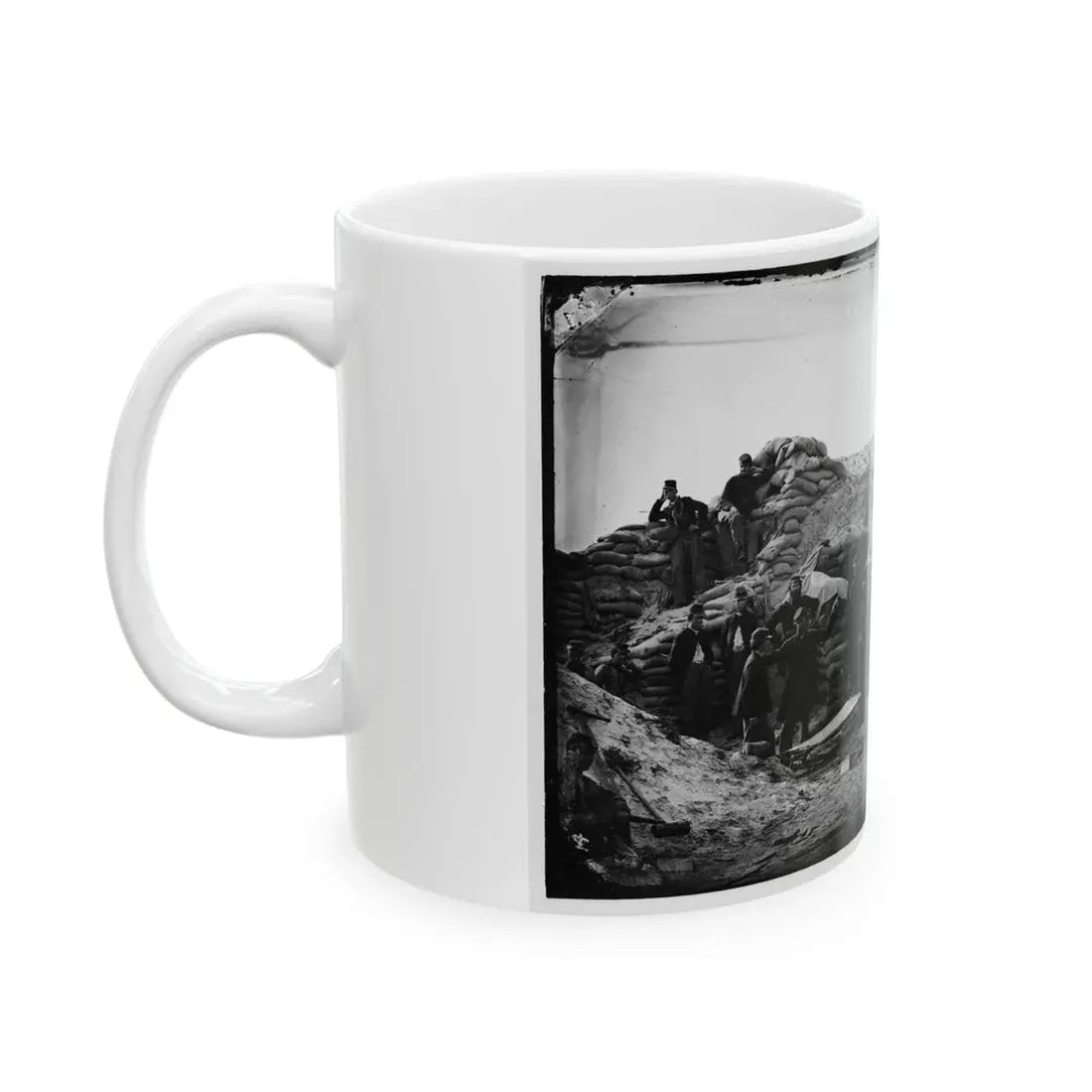 Morris Island, South Carolina. Headquarters Of Field Officer Of The Trenches. Second Parallel (U.S. Civil War) White Coffee Mug - Go Mug Yourself