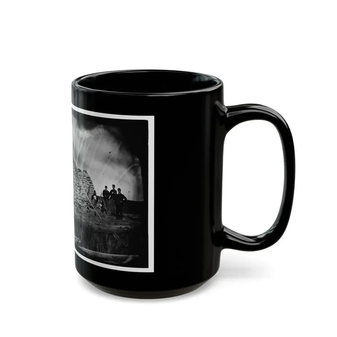 Morris Island, South Carolina. The Marsh Battery Or Swamp Angel After The Explosion, August 22, 1863 (U.S. Civil War) Black Coffee Mug - Go Mug Yourself