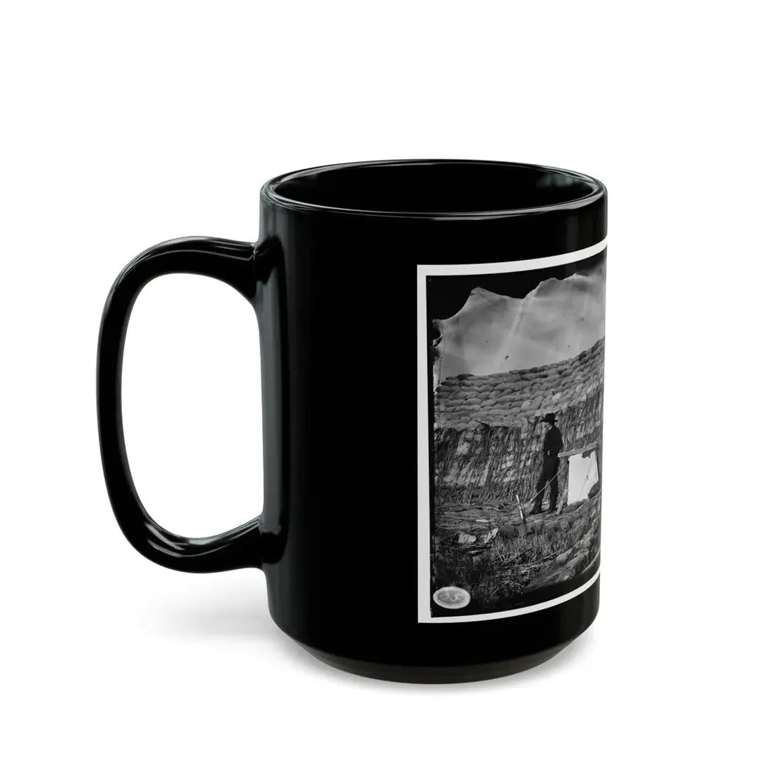 Morris Island, South Carolina. The Marsh Battery Or Swamp Angel After The Explosion, August 22, 1863 (U.S. Civil War) Black Coffee Mug - Go Mug Yourself