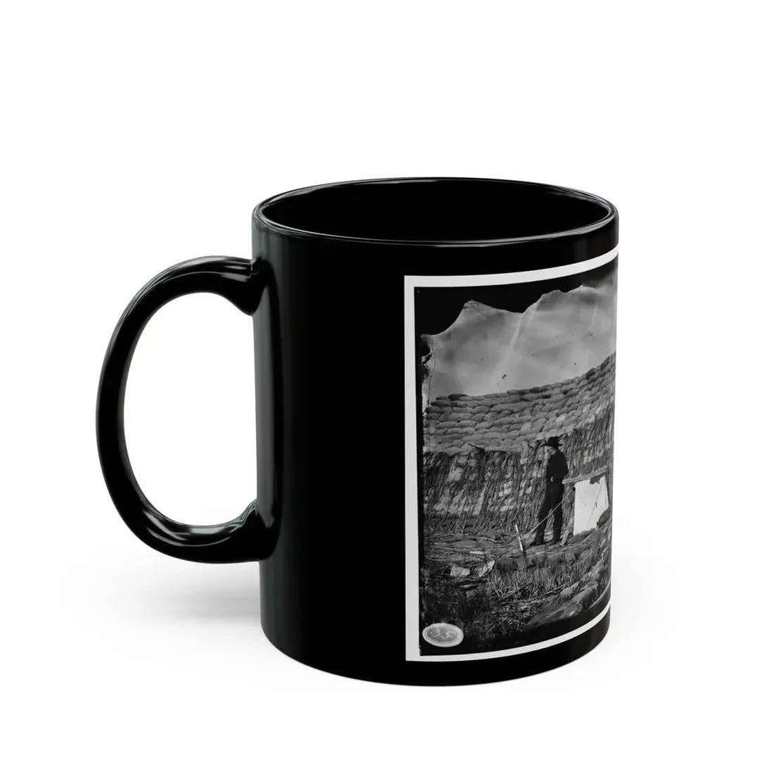 Morris Island, South Carolina. The Marsh Battery Or Swamp Angel After The Explosion, August 22, 1863 (U.S. Civil War) Black Coffee Mug - Go Mug Yourself