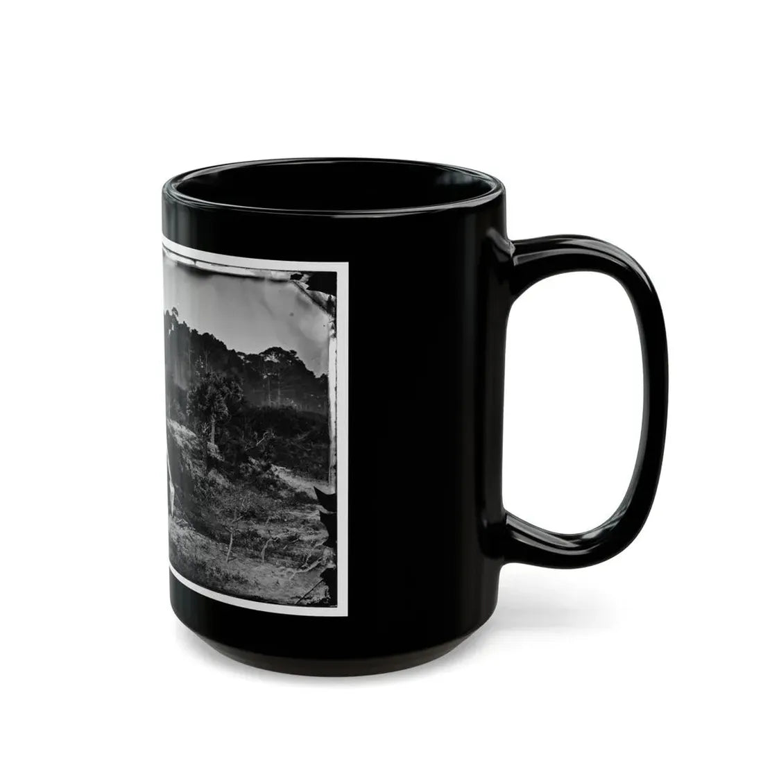 Morris Island, South Carolina. Two Men In Front Of Tent (U.S. Civil War) Black Coffee Mug - Go Mug Yourself