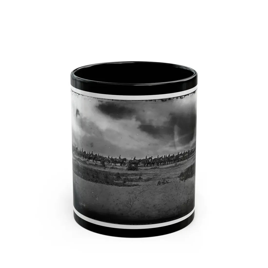 Morris Island, South Carolina. Unidentified Artillery Unit (U.S. Civil War) Black Coffee Mug 11oz - Go Mug Yourself