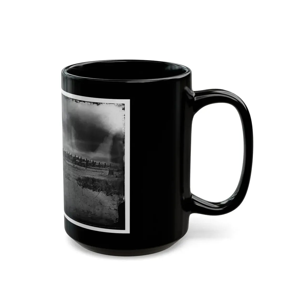 Morris Island, South Carolina. Unidentified Artillery Unit (U.S. Civil War) Black Coffee Mug - Go Mug Yourself