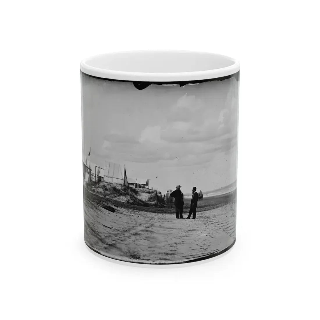 Morris Island, South Carolina. Unidentified Camp 001 (U.S. Civil War) White Coffee Mug 11oz - Go Mug Yourself