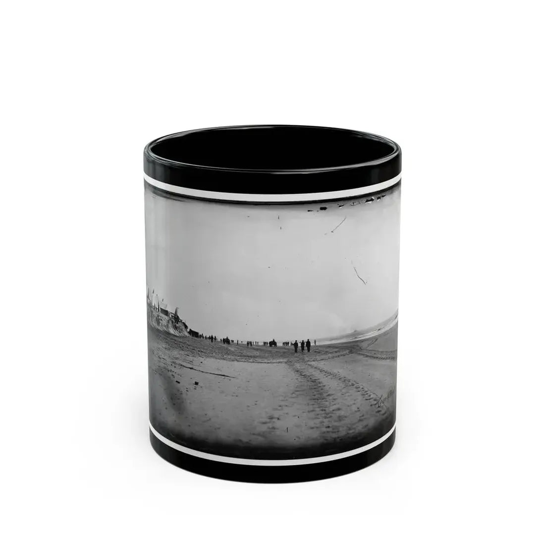 Morris Island, South Carolina. Unidentified Camp 002 (U.S. Civil War) Black Coffee Mug 11oz - Go Mug Yourself